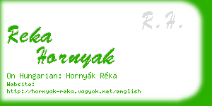 reka hornyak business card